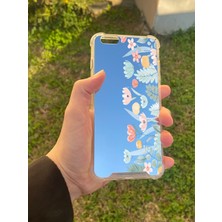 Just Cheap Store Apple iPhone 6 Plus Uyumlu Aynalı Renkli Lale Desenli Darbe Kamera Korumalı Silikon Telefon Kılıfı