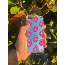 Just Cheap Store Apple iPhone 7 Uyumlu Aynalı Donut Desenli Darbe Kamera Korumalı Silikon Telefon Kılıfı