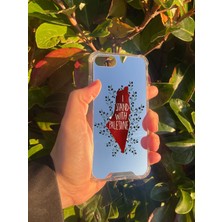 Just Cheap Store Apple iPhone Se 2022 Uyumlu Aynalı Palestine Desenli Darbe Kamera Korumalı Silikon Telefon Kılıfı