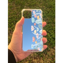 Just Cheap Store Apple iPhone 11 Pro Uyumlu Aynalı Çiçekler Desenli Darbe Kamera Korumalı Silikon Telefon Kılıfı