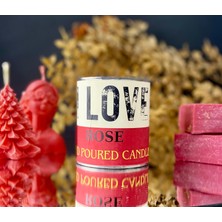 Stworkshop I Love Rose: Gül Kokulu mum Dekoratif Hediyelik Özel Tasarım Doğal Vegan Soya Wax  Mumu. 250gr.