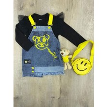 BD Kids Emoji Çantalı Ayı Oyuncaklı Kot Jile Badi