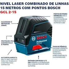 Professional Gcl 2-15 Çizgi Lazer (15 M Çalışma Alanı, 3 x Aa Pil, Ip 54 Toza Karşı Koruma Sistemi, Kırmızı Lazer, Rm1 Tutucu, Takım Çantası)