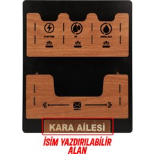 KutuTR Apartman Ortak Fatura & Posta Kutusu Ahşap - Siyah Ceviz