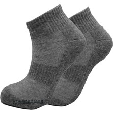 Carnaval Socks Gri Renkli Havlu Patik
