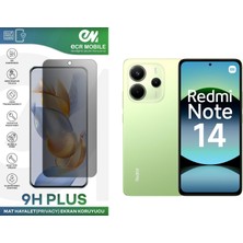 ECR MOBILE Redmi Note 14 Ekran Koruyucu Tam Uyumlu 9h Esnek Nano Kırılmayan Mat Hayalet(Privacy)
