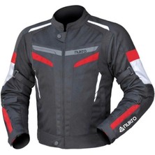 Nukrowear Stealth Pro Kırmızı 4 Mevsim Erkek Motosiklet Ceketi