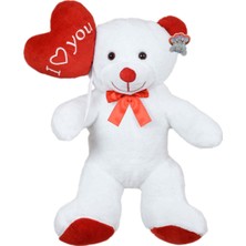 Pandamkee 110 cm Balonlu Beyaz Bobo  Peluş Ayıcık