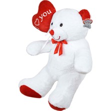 Pandamkee 110 cm Balonlu Beyaz Bobo  Peluş Ayıcık