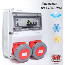 Amazon IP66-IP67-IP68 Trifaze Elektrikli Araç Kombinasyon Kutusu, 5X32A + 5X32A + 1X16A - 5 Yıl Garanti