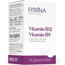 Fıtrina Vitamin B12 & B9 Folik Asit 30 Tablet