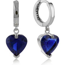 Karosh Safir Zirconia Taşlı Kalp Kesim Küpe