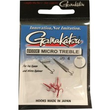 Gamakatsu Micro Treble No:18 Kırmızı Üçlü Kaşık Iğnesi