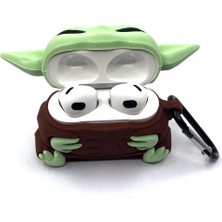Kılıf Benim Airpods 4.Nesil ile Uyumlu Kılıf Baby Yoda Sevimli Figürlü Silikon Kılıf