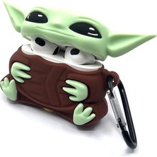 Kılıf Benim Airpods 4.Nesil ile Uyumlu Kılıf Baby Yoda Sevimli Figürlü Silikon Kılıf