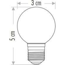 Mb Elektronik 5 Adet Kırmızı Top LED Gece Lambası Ampulü Işık