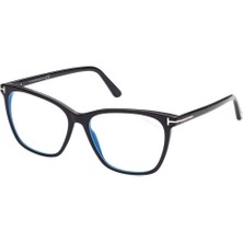 Tom Ford Tf 5762B 001 55 Kadın Kare Siyah Kemik Mavi Işık Korumalı Gözlük