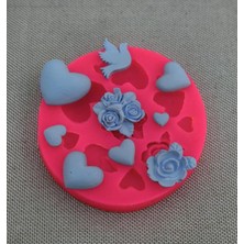 Ipek Hobi Kalp Kuş Çiçek Kolaj Sabun Kalıbı ve Kokulu Taş Kalıbı