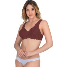 Bordo Mı Emay 178 C Balenli Dantelli Sütyen