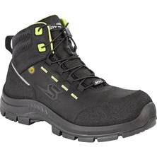 Swolx Crazy Deri Pu Microfiber-S3 Unisex İş Güvenliği Ayakkabısı COMBO-XL-750-PRO Siyah