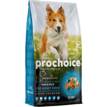 Prochoice 3 kg x 4 Adet Yetişkin Hassas Köpekler Için, Hipoalerjenik, Balıklı ve Pirinçli Kuru Mama Zrnet