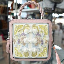 Ithal Işlemeli ve Inci Aksesuarlı Özel Tasarım Çanta