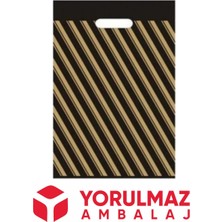 3 No 33 x 45  Naksan Çizgili Takviyeli Poşet 50 Li