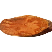 El Yapımı Tek Parça Kızıl Ağacı Doğal Yağlı Kesme Sunum Tahtası (43 x 20 Cm)