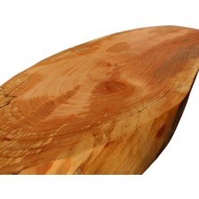 El Yapımı Tek Parça Kızıl Ağacı Doğal Yağlı Kesme Sunum Tahtası (43 x 20 Cm)