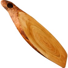 El Yapımı Tek Parça Kore Kirazı Ağacı Doğal Yağlı Kesme Sunum Tahtası (64 x 18 Cm)