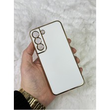 EMZ Aksesuar Gold Kenarlı Silikon Galaxy S22 Kılıf