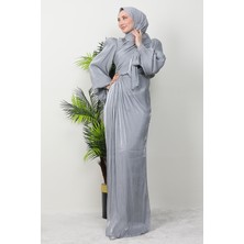 Giza Store Idil Tesettür Abiye Gri