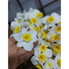 Lolipop Hobi Yapay Islak Dokulu Nergis Dalı 1 Adet, Yapay Çiçek, Nergis, Dekor