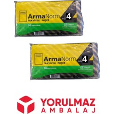 4 No 40 x 50  Naksan Çizgili Takviyeli Poşet 100 Lü Avantajlı Paket
