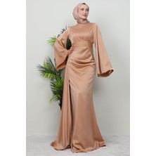 Giza Store Yasemin Saten Abiye Sütlükahve
