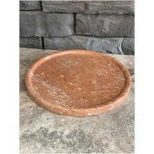 Gül Pembesi Mermer Tepsi 26X3