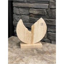 Traverten Doğal Taş Kalp Aksesuar