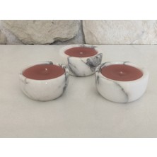 Mor Leylak Mermer 3'lü Dökme Mumluk