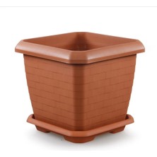 Serinova No:4 Hisar Kare Saksı 44 Litre Kiremit