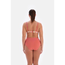 Eros Yüksek Bel Toparlayıcı Üçgen Bikini Takımı Desenli 3246BK