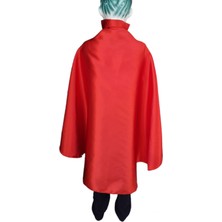 Denbu Tekstil 23 Nisan Özel Baskısız Kırmızı Çocuk Pelerini