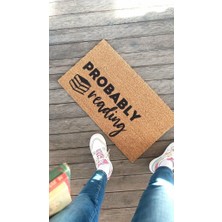 Lamoneta Kitap Temalı "probably Reading" Kapı Önü Koko Kıl Paspas