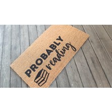 Lamoneta Kitap Temalı "probably Reading" Kapı Önü Koko Kıl Paspas
