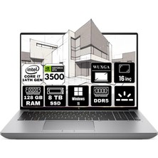 Hp Zbook Fury 16 G11 Intel Core I7-14700HX 128GB 8tb SSD Rtx A3500 12GB Ada 16 Wuxga Windows 11 Pro Taşınabilir Iş Istasyonu Workstation 5F9K1ES-A19