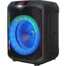 Zore GD-907 Dijital LED Göstergeli Fm Radyolu Mikrofonlu Rgb Tws 8 Inç Stereo Bass Kablosuz Karaoke