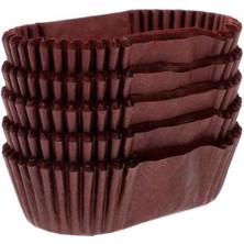 Trend Hediye Sepeti Takribi 200 Adet Büyük Boy Kahverengi Muffin, Cupcake, Kek Kalıbı, Ekler Kağıdı 8.5x4 cm