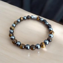 Doğal Taş Bileklik Kaplan Gözü Bileklik Hematit Bileklik  A+++Kalite