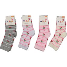 A.D.N SOCKS Kız Bebek Desenli Soket Çorap (6 Adet)