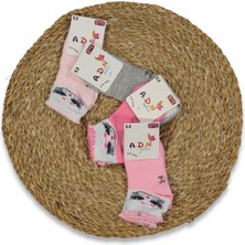 A.D.N SOCKS Kız Çocuk Desenli Soket Çorap (2 Adet)