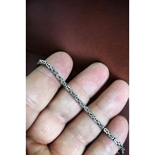Moda Gümüş Evi 925 Ayar Gümüş 2 mm Kral Bileklik